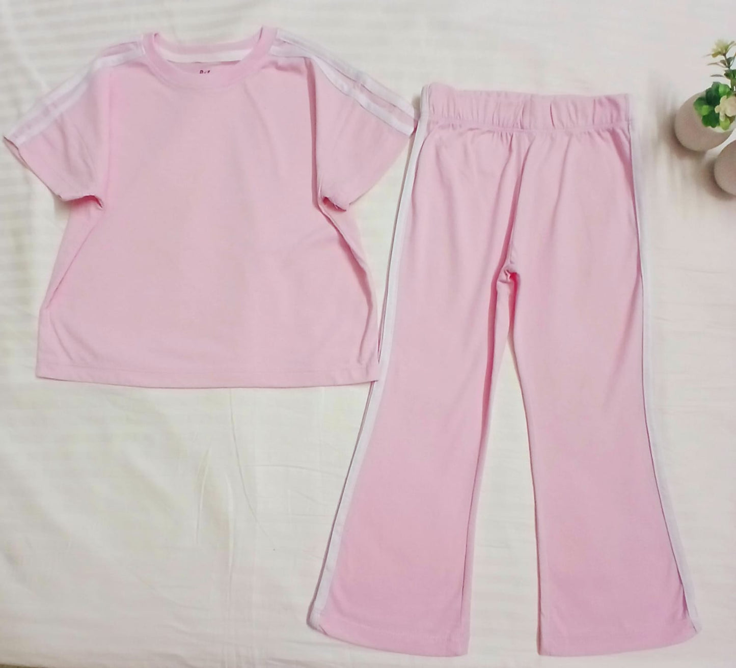 Drop shoulder shirt with bootcut pants Girls( 2 pc set )