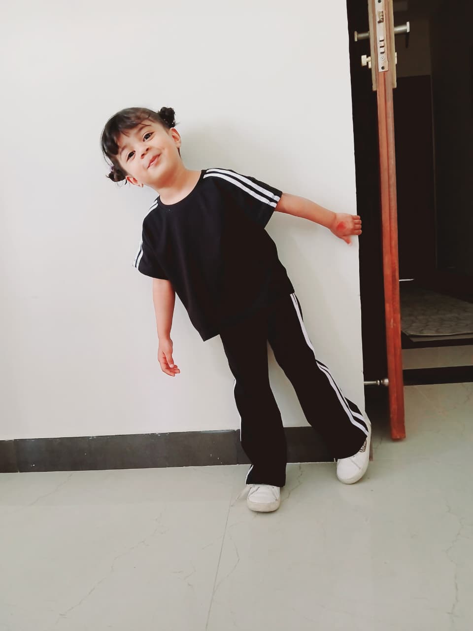 Drop shoulder shirt with bootcut pants Girls( 2 pc set )