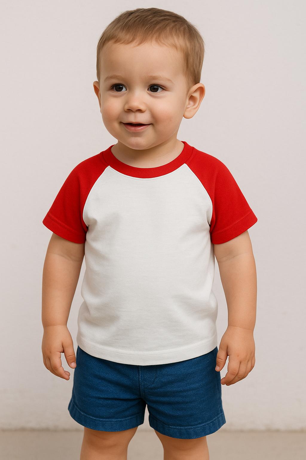 Baby Baseball Tee Toddler Boys Girls Raglan T Shirt Kids Blouse Short Sleeve