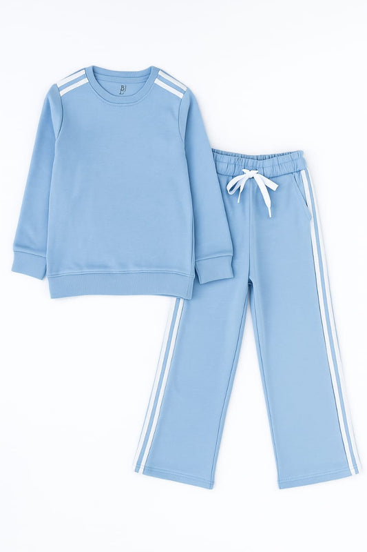 Sky blue Fleece co-ord  Set, winter  Outfit Aged 2-12 boys and girls   (size chat in description )