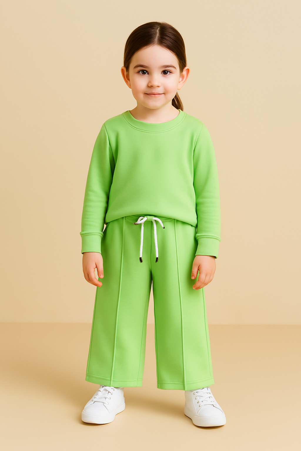 2pcs Set, Spring/Autumn Outfit for Girls Aged 2-12