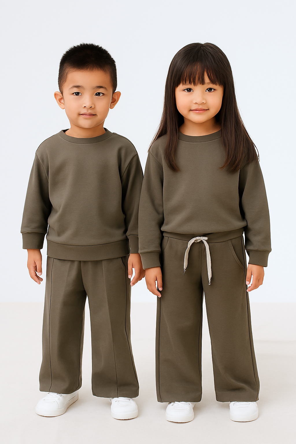 2pcs Set, Spring/Autumn Outfit for Girls Aged 2-12