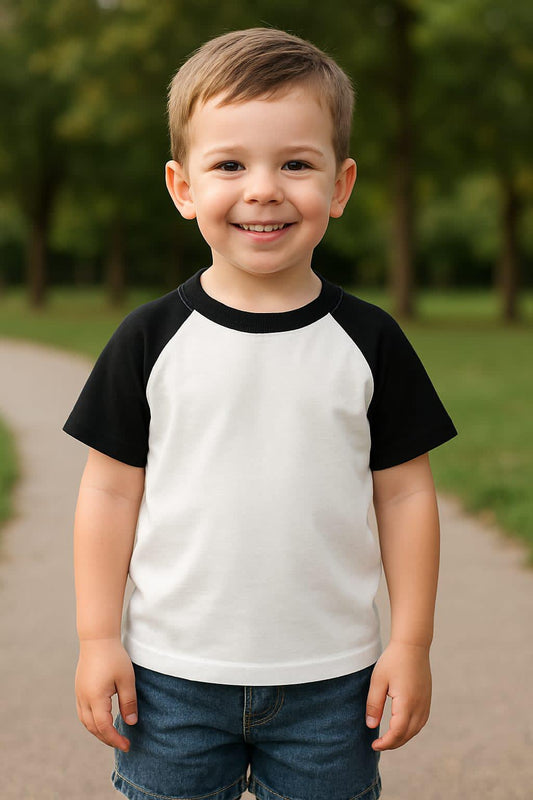 Baby Baseball Tee Toddler Boys Girls Raglan T Shirt Kids Blouse Short Sleeve