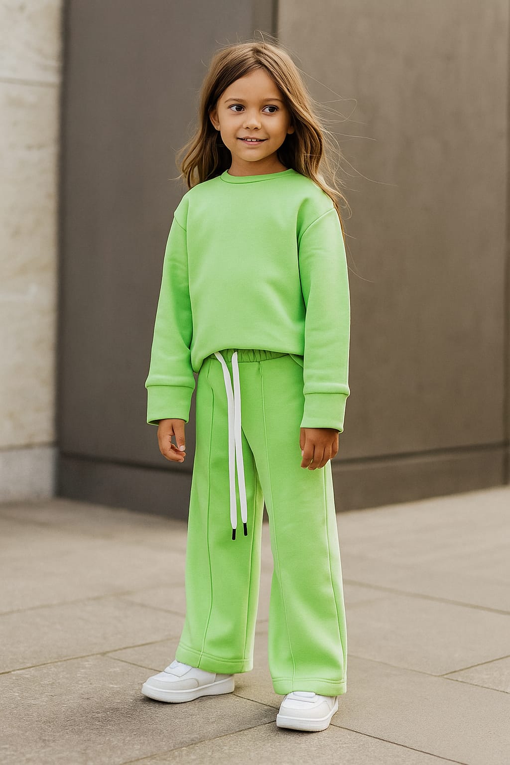 2pcs Set, Spring/Autumn Outfit for Girls Aged 2-12