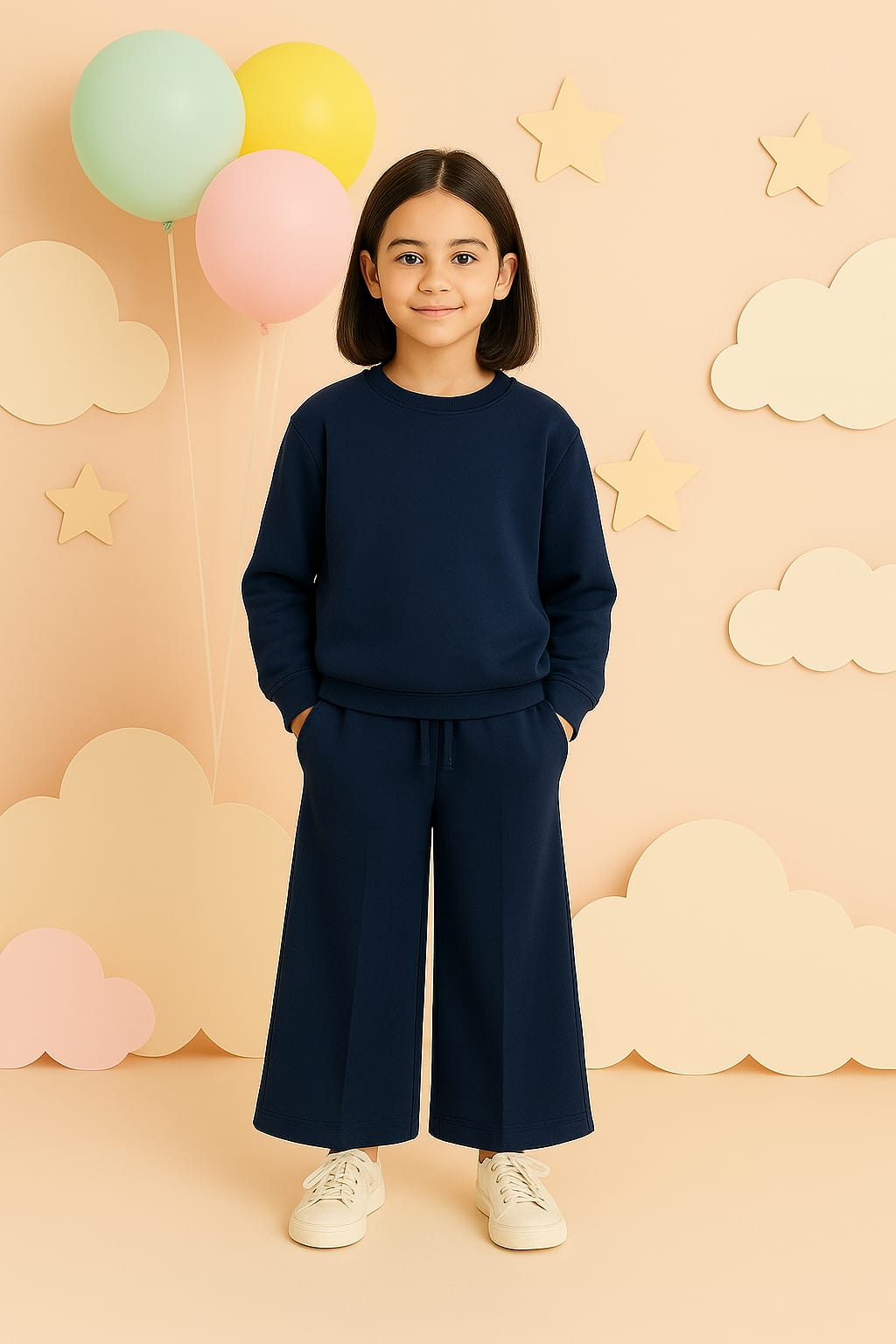 2pcs Set, Spring/Autumn Outfit for Girls Aged 2-12